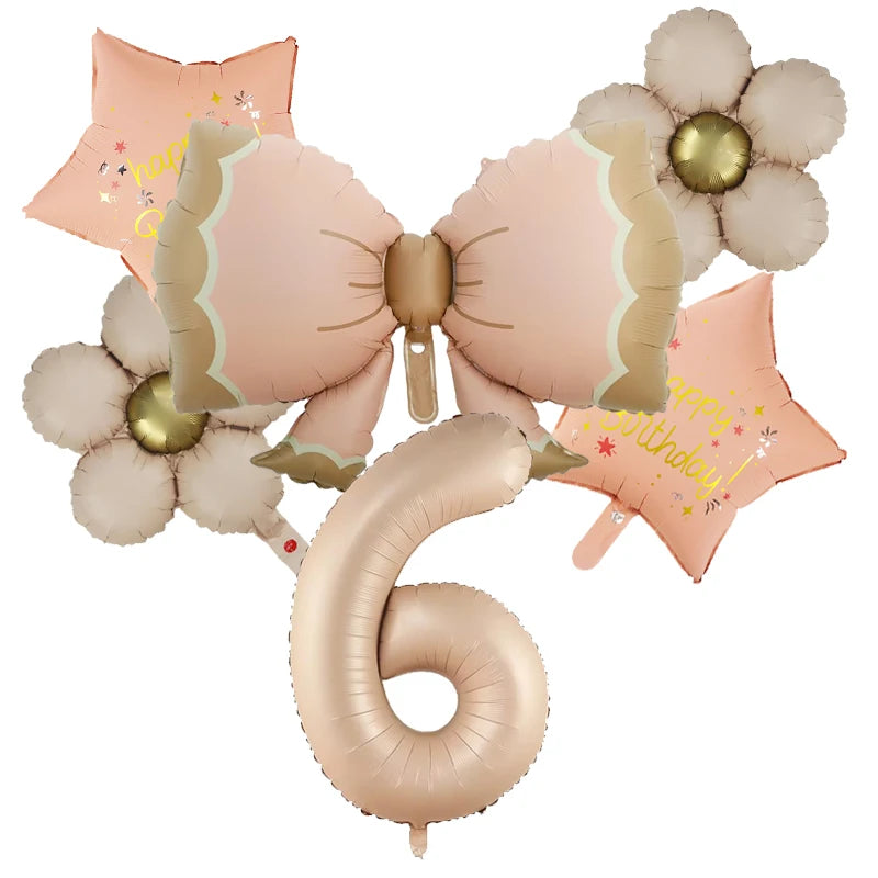 6er-Set Schmetterlings-Folienballons – Geburtstag & Party Deko für Mädchen