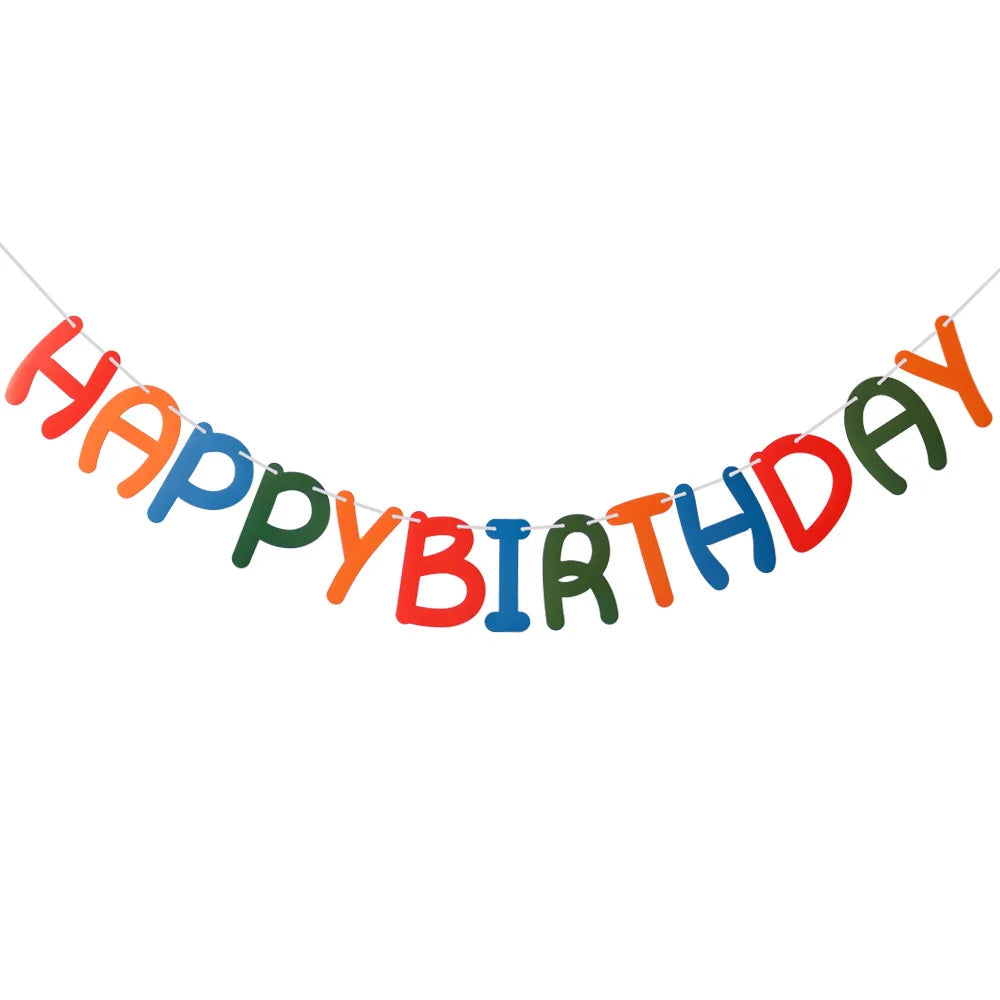 Happy Birthday Letter Banner – Buchstaben Wimpelgirlande als Fotorequisite | 8 Farben