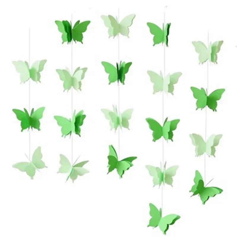 3D Schmetterling Papiergirlande – Bunte Wimpelkette für Geburtstag & Party | 2m