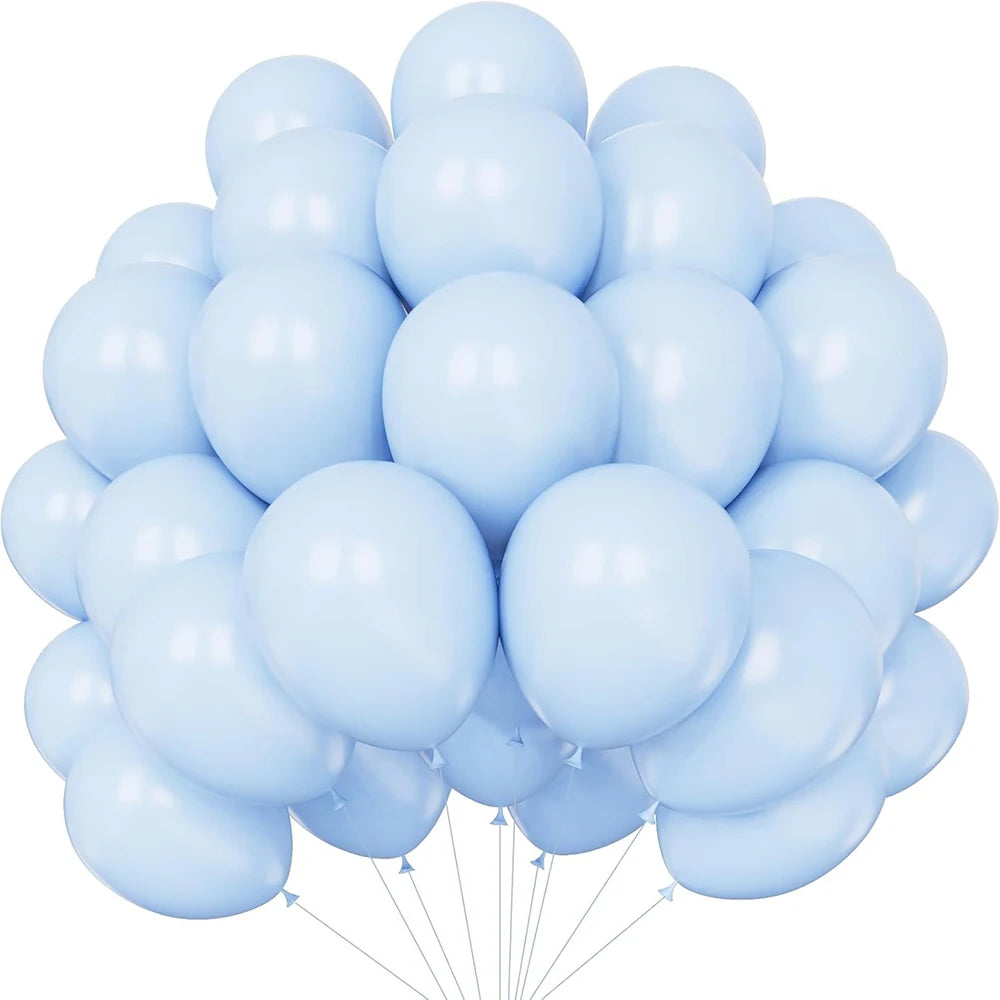 10/20/30/50pcs 10/12inch Blue Balloon Hot Pink Pastel Purple Balloons Baby Shower Globos Decor Birthday Party Wedding Decoration