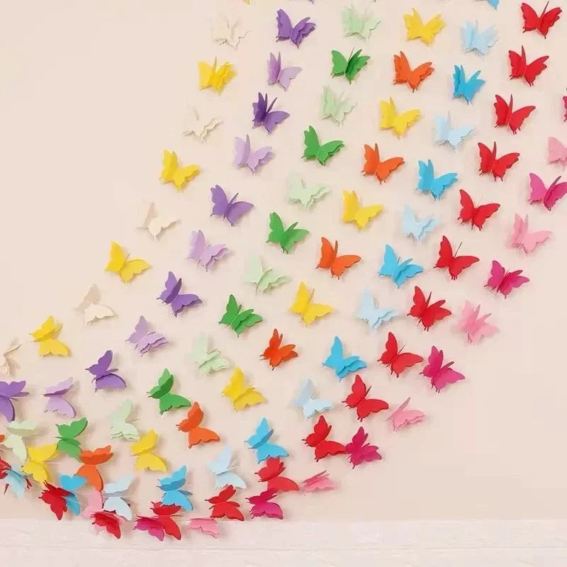 3D Schmetterling Papiergirlande – Bunte Wimpelkette für Geburtstag & Party | 2m
