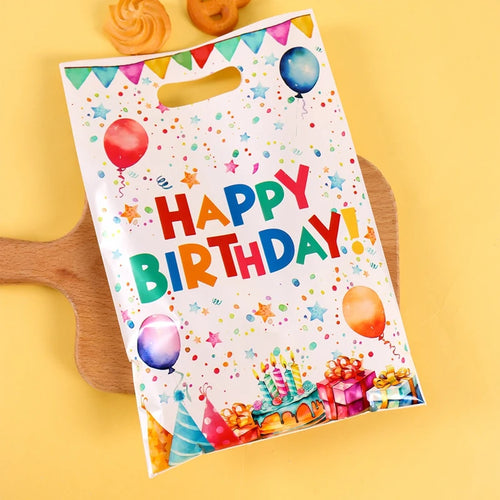 10/20/50pcs Birthday Party Candy Gift Bags Birthday Balloons Hand Bags Happy Birthday Party Decorations Kids Adults Favors Gifts
