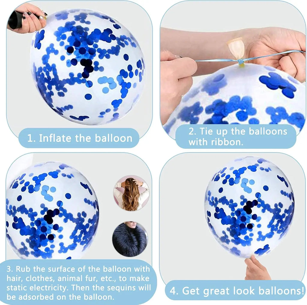Happy Birthday Banner & Konfetti-Latexballons Set – 12 Zoll | Geburtstagsdeko für Kinder