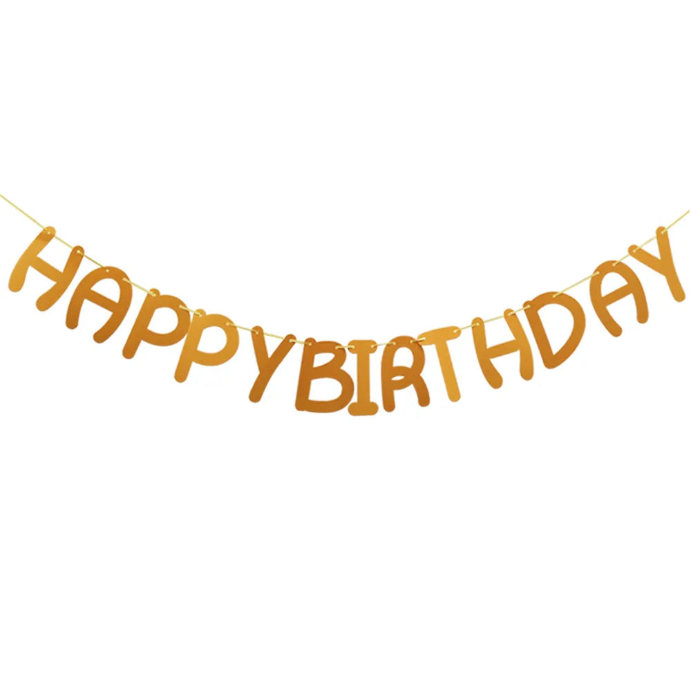 Happy Birthday Letter Banner – Buchstaben Wimpelgirlande als Fotorequisite | 8 Farben