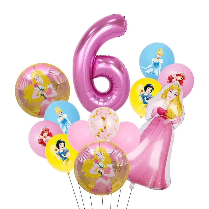 Princess Birthday Party Decorations Candy Gift Boxes Pink Princes Balloons Stickers Tableware Set Backdrop Party Favors Birthday