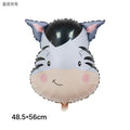 Cartoon Animal Head Balloons Monkey Lion Tiger Zebra Giraffe Balloon for Birthday Party Decoration Jungle Party Decoration Gift