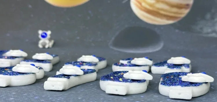 Zahlenkerze Weltraum – Blaue Planeten-Kerze für Kindergeburtstag & Torte | Ziffern 0–9