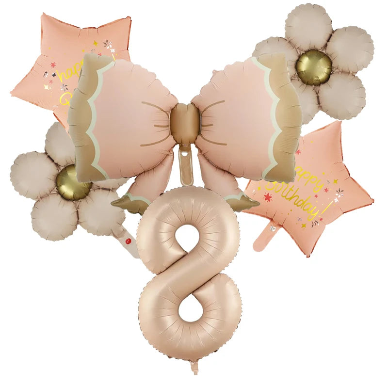 6er-Set Schmetterlings-Folienballons – Geburtstag & Party Deko für Mädchen