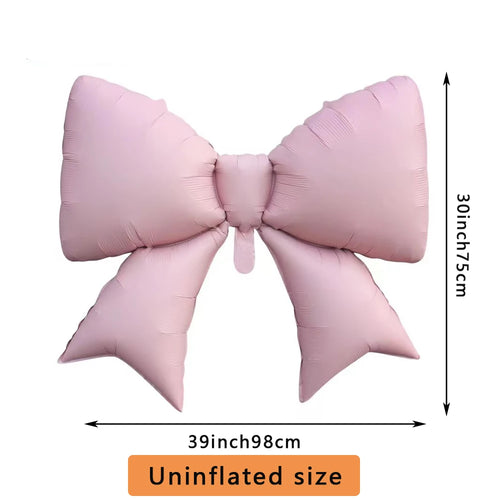 1 pack of bow-shaped aluminum foil balloons, suitable for birthday party, anniversary party, anniversary party decoration