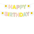 1PC Daisy Happy Birthday Party Decoration Banner Children Adult Scene Colorful Flags Party Photo Props