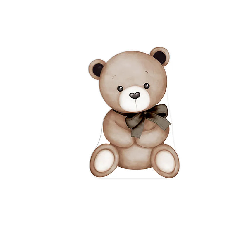 18/24/36inch Bear Birthday Party Cutouts Teddy Bear We Can Bearly Wait Backdrop KT Board  for Baby Shower Background Decor