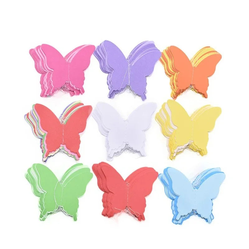 3D Schmetterling Papiergirlande – Bunte Wimpelkette für Geburtstag & Party | 2m