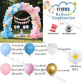 Baby Baptism Balloon Garland Daisy Flower Foil Helium Balloon Arch Kit Gender Reveal Decorations Pink Blue Birthday Party Decor