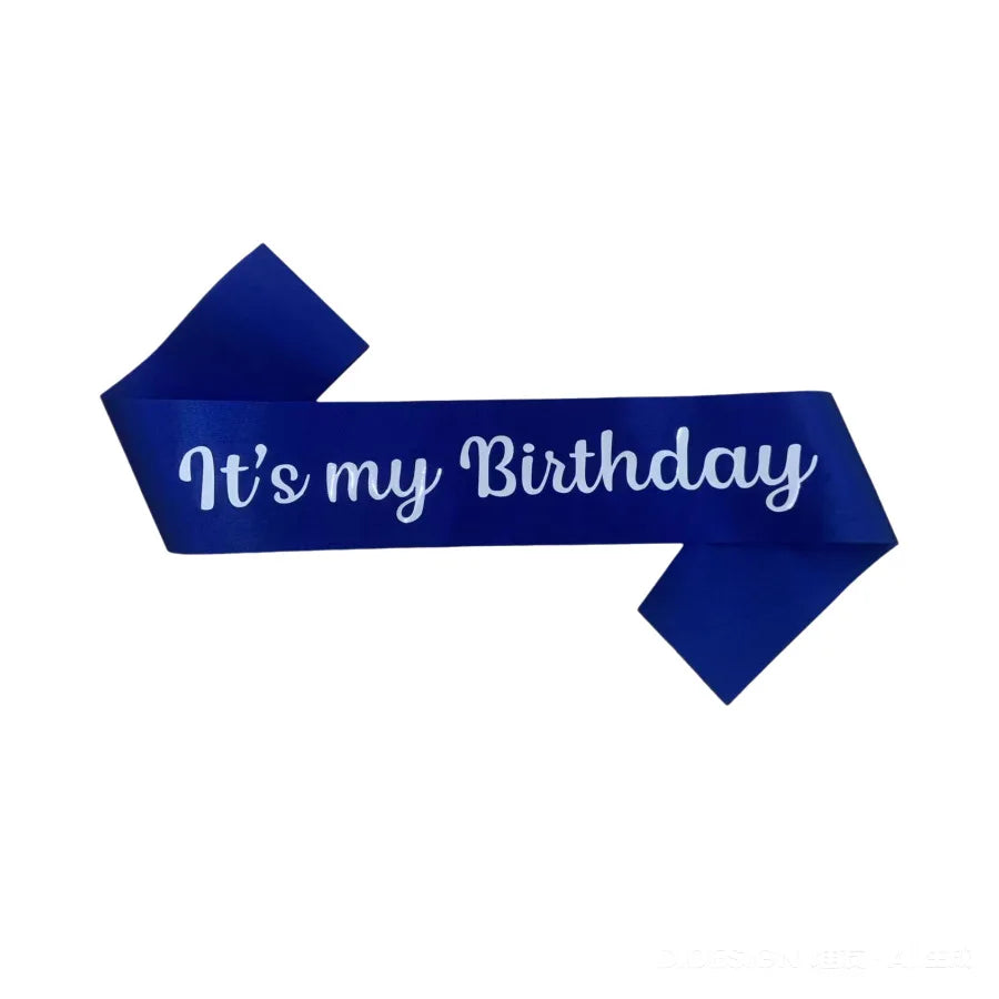 It's My Birthday Party Decoration with Strap, Etiquette Strap, Color Ding Cloth, Hot Stamped Belt, Ribbon