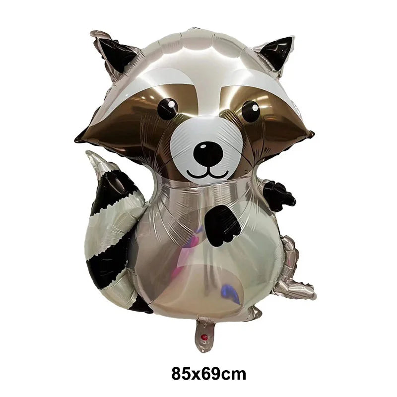 Woodland Animal Balloons Woodland Themed Baby Shower Birthday Fall Party Decor Fox Deer Tiger Bear Forest Animal Mylar Balloon