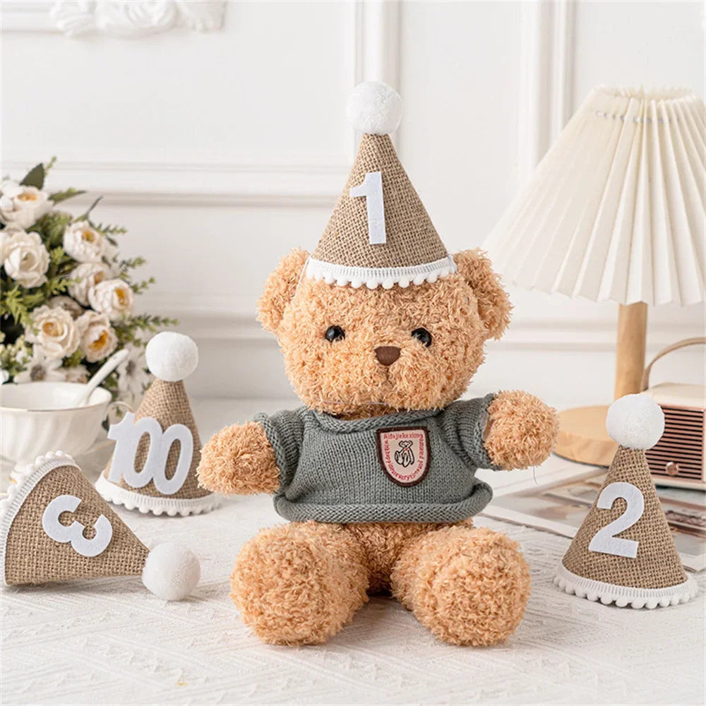 Geburtstags-Hut Baby aus Leinen – 1. 2. 3. Geburtstag | Fotoshooting & Babyparty