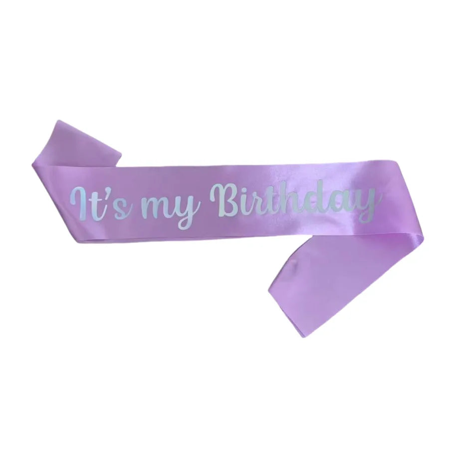 It's My Birthday Party Decoration with Strap, Etiquette Strap, Color Ding Cloth, Hot Stamped Belt, Ribbon