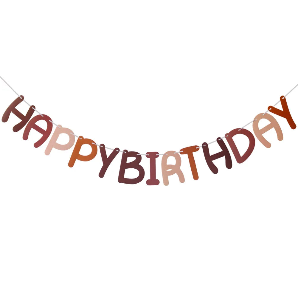 Happy Birthday Letter Banner – Buchstaben Wimpelgirlande als Fotorequisite | 8 Farben
