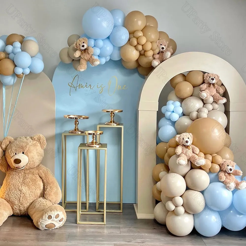 Boho Ballon-Girlande – Naturtöne Sand, Apricot & Braun | Babyparty & Geburtstag