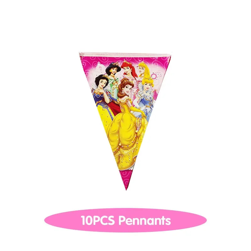 Princess Birthday Party Decorations Candy Gift Boxes Pink Princes Balloons Stickers Tableware Set Backdrop Party Favors Birthday