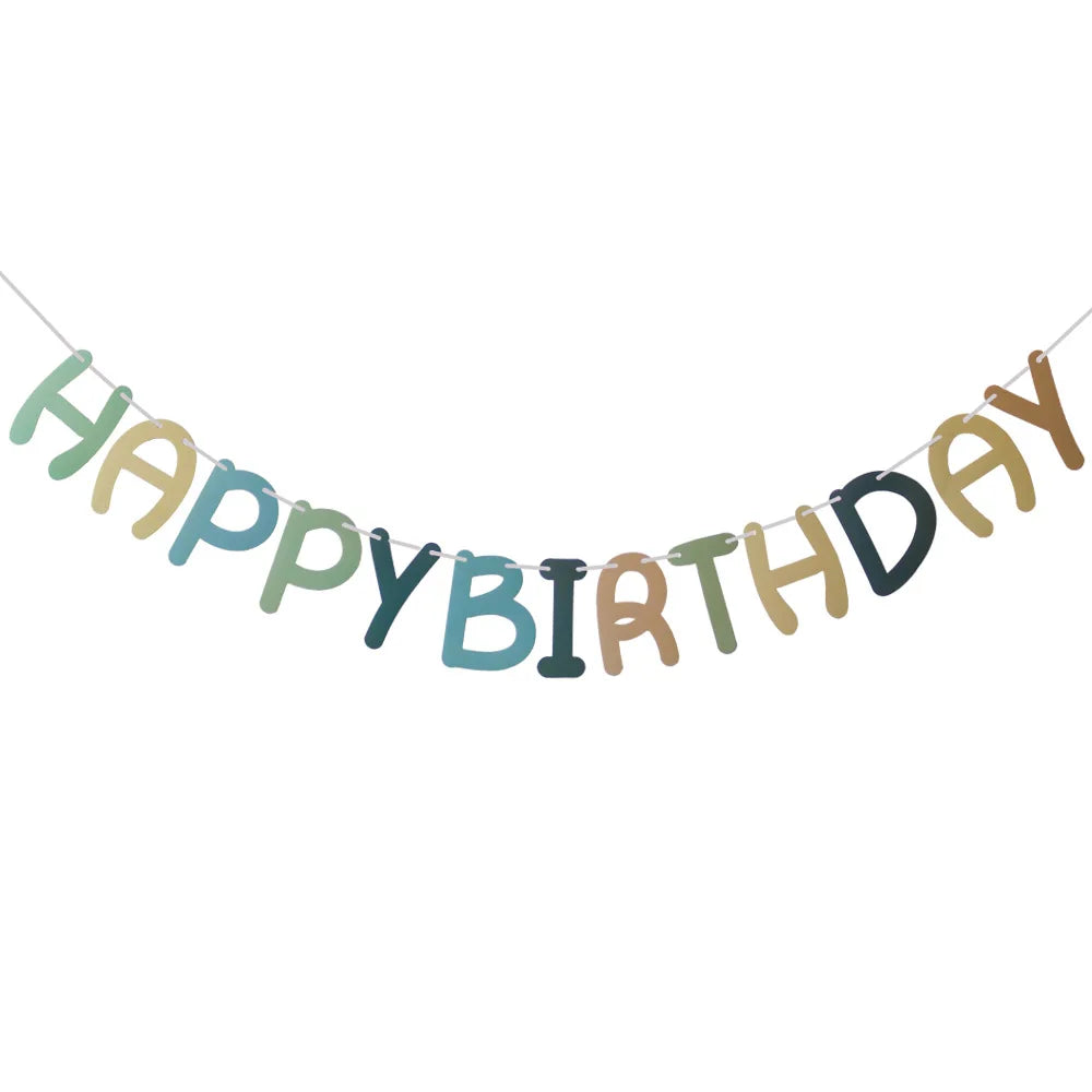 Happy Birthday Letter Banner – Buchstaben Wimpelgirlande als Fotorequisite | 8 Farben