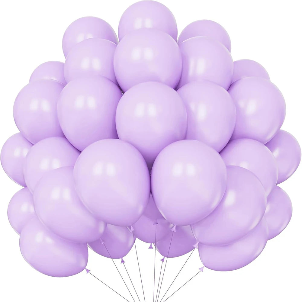 10/20/30/50pcs 10/12inch Blue Balloon Hot Pink Pastel Purple Balloons Baby Shower Globos Decor Birthday Party Wedding Decoration