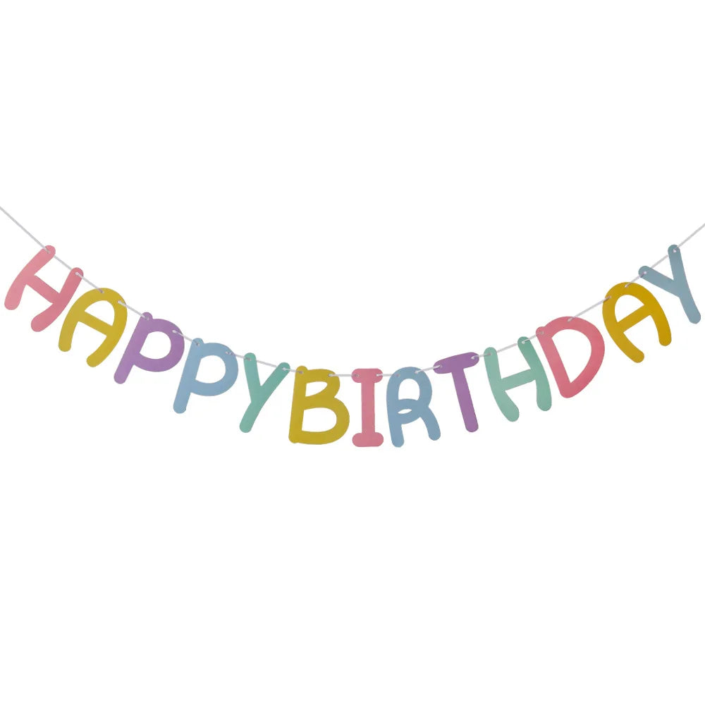 Happy Birthday Letter Banner – Buchstaben Wimpelgirlande als Fotorequisite | 8 Farben