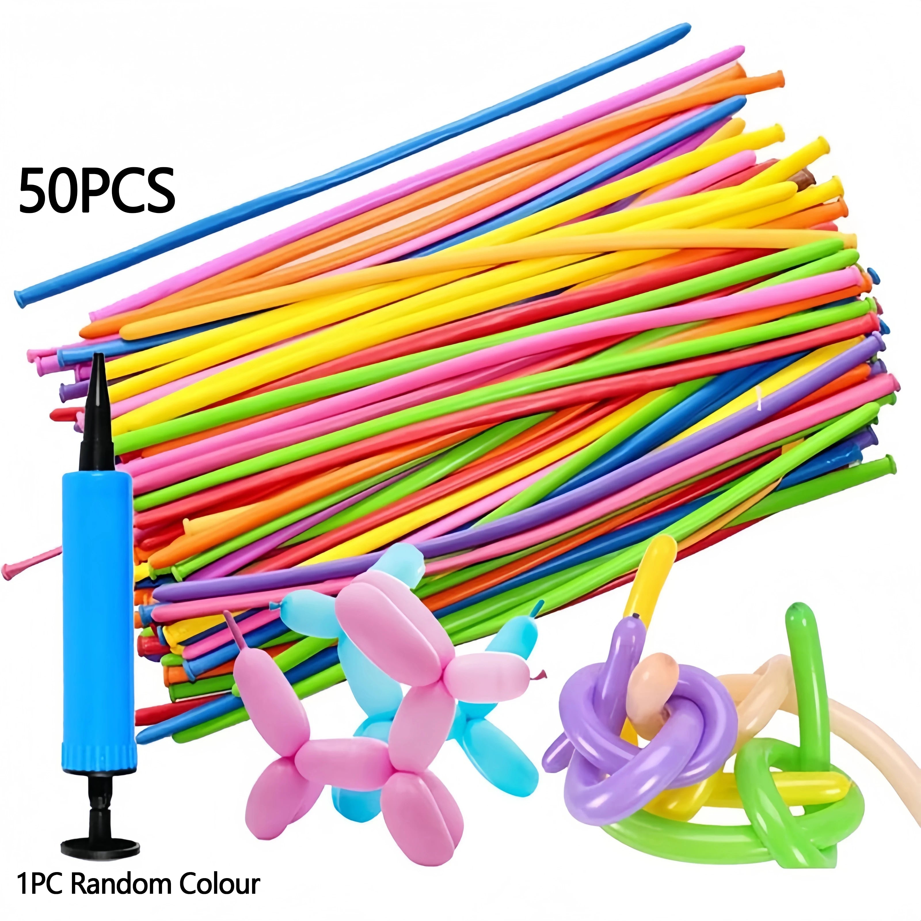 50/100pcs/500/1000 Balloons  Long / Round Balloon Kit with Pump Colored Festival Party Decorations Supplies DIY Birthday Wedding