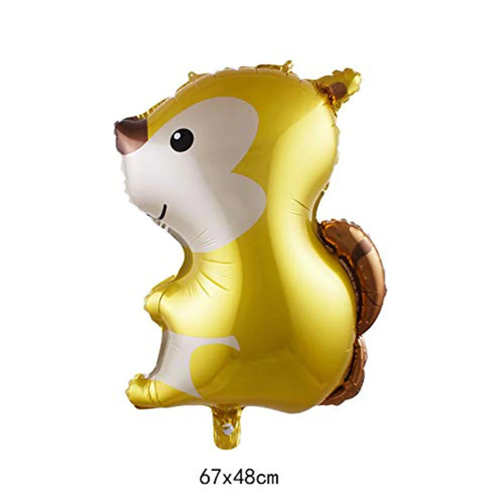 Woodland Animal Balloons Woodland Themed Baby Shower Birthday Fall Party Decor Fox Deer Tiger Bear Forest Animal Mylar Balloon