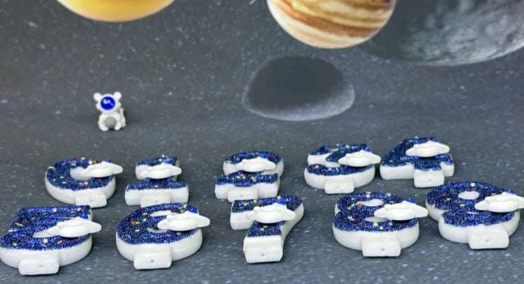 Zahlenkerze Weltraum – Blaue Planeten-Kerze für Kindergeburtstag & Torte | Ziffern 0–9