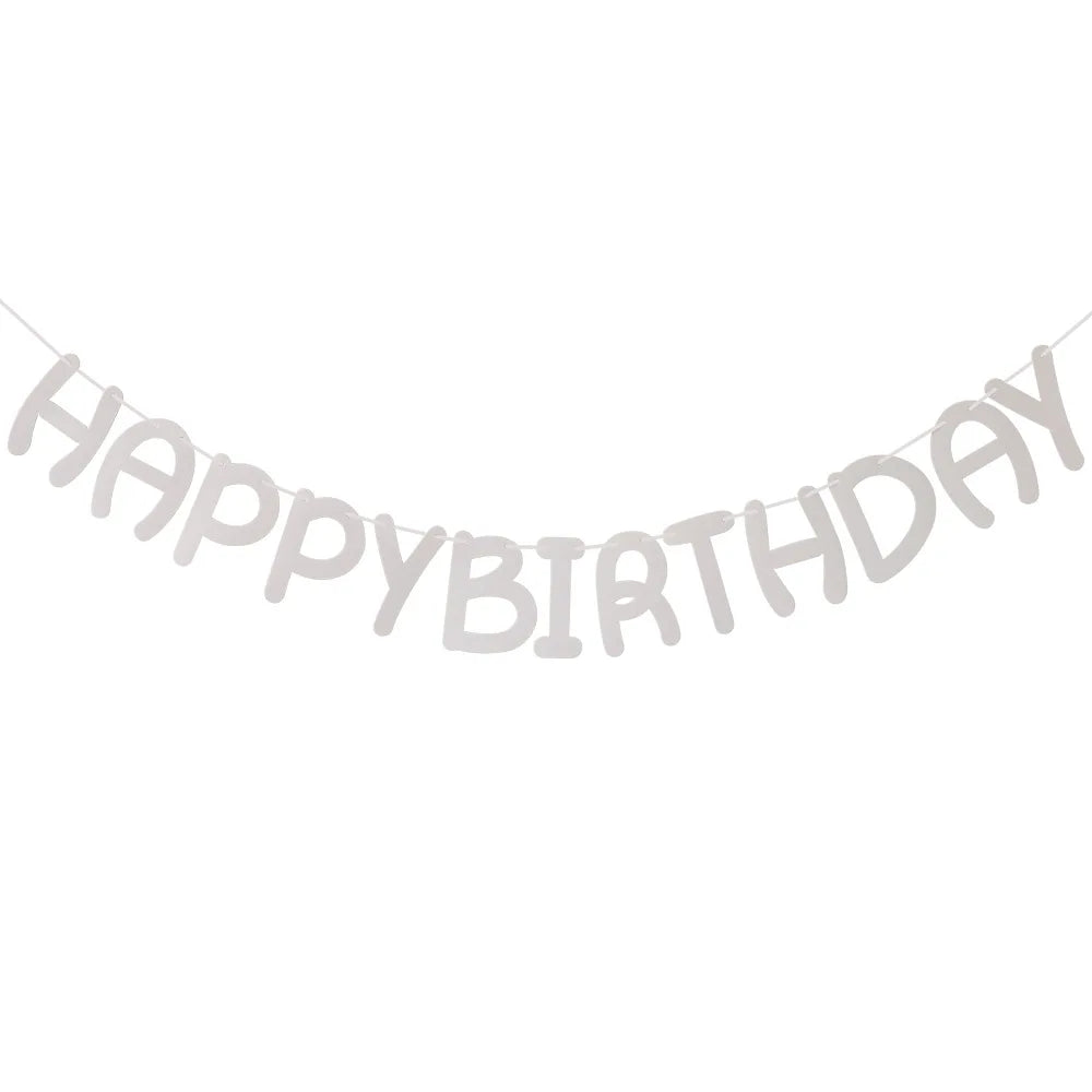 Happy Birthday Letter Banner – Buchstaben Wimpelgirlande als Fotorequisite | 8 Farben
