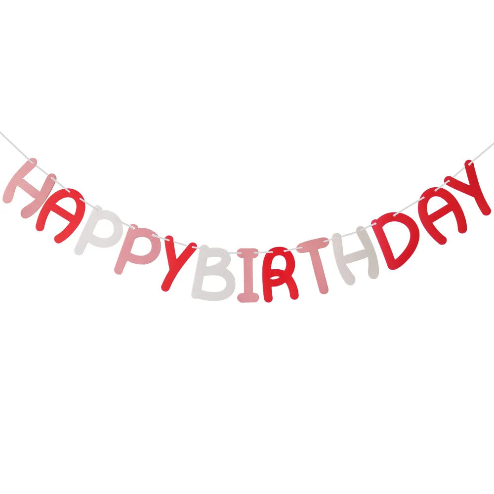 Happy Birthday Letter Banner – Buchstaben Wimpelgirlande als Fotorequisite | 8 Farben
