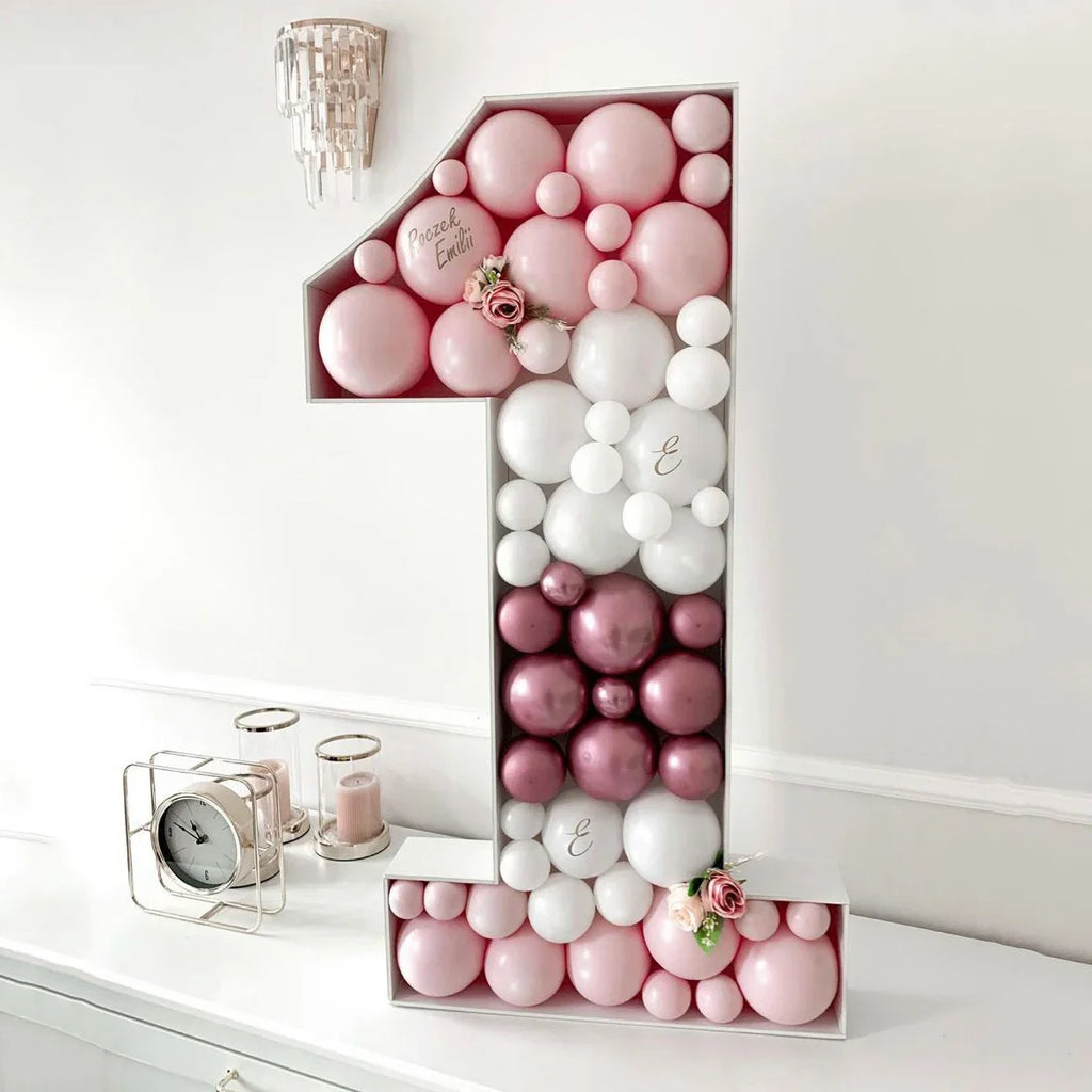 70cm DIY Geburtstags-Zahlen-Deko Set 0–9 mit 30 Ballons – Party Raumdekoration