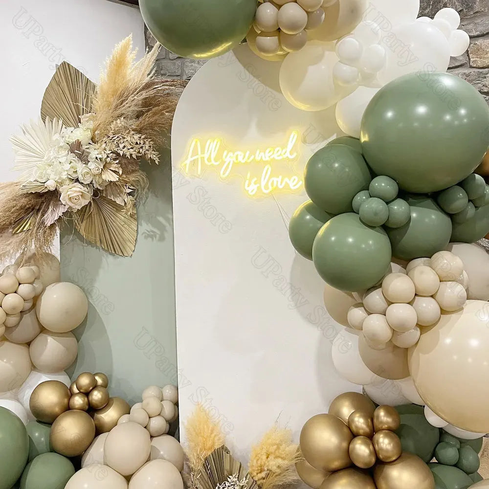 Boho Ballon-Girlande – Naturtöne Sand, Apricot & Braun | Babyparty & Geburtstag
