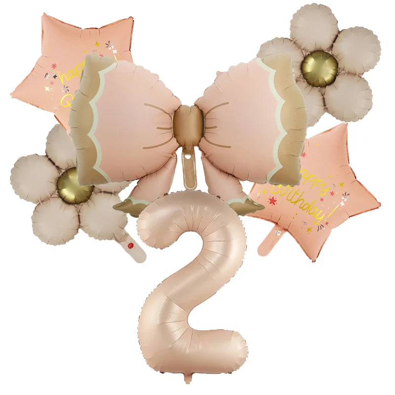 6er-Set Schmetterlings-Folienballons – Geburtstag & Party Deko für Mädchen