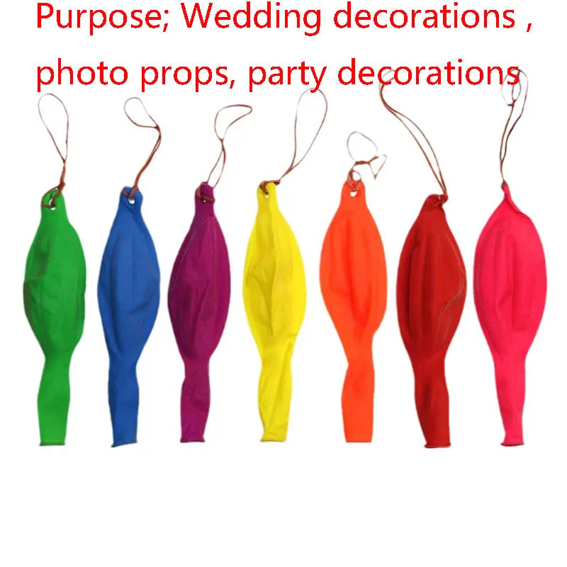 10pcs Decorative balloon color Random colored balloon with rubber band latex pat ball wedding photography props party decoration